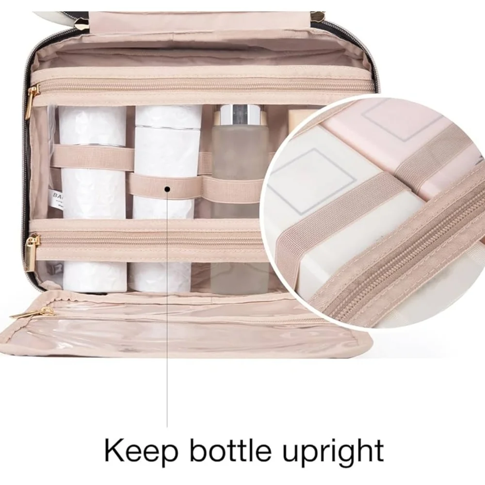 Toiletry/Travel Bag with Hanging Hook, Water-resistant Makeup Cosmetic Bag